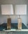 Vintage Heavy Pair of Fractal Resin Table Lamps - Gold Modernist Glam in Style of Romeo Rega - 20" Tall Rectangle Base For Sale - Image 12 of 18