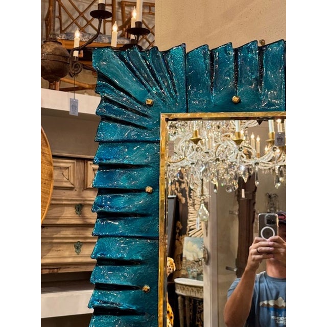 Murano Fold Teal For Sale - Image 4 of 4