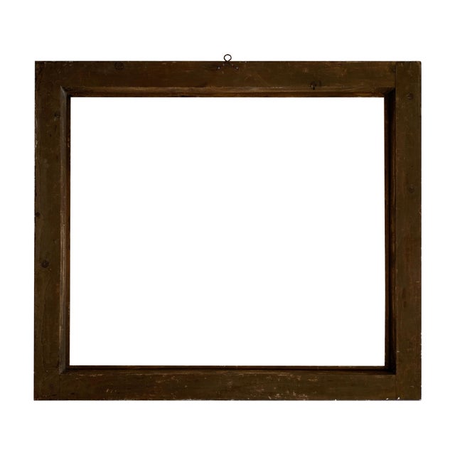 Large Vintage Italian Giltwood Picture Frame Wall Mirror with Silver Mecca Finish, 1980s For Sale - Image 6 of 8