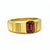 Silver, Gold Round Garnet Ring For Men's. Mens Solitaire Garnet Ring. Baguette Cut Garnet Ring. Metal: 925 silver plus 14k...