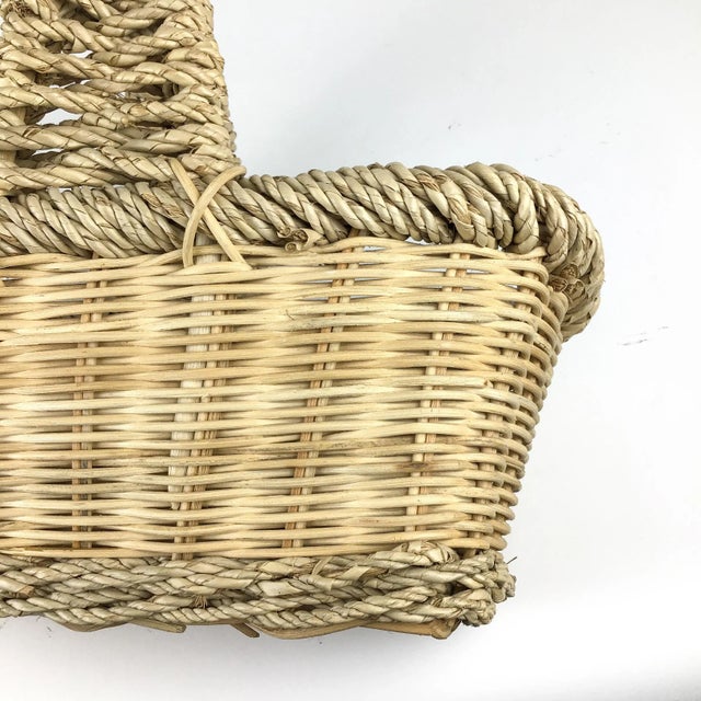 Vintage Rustic Heavy Duty Farmers Basket For Sale - Image 10 of 13