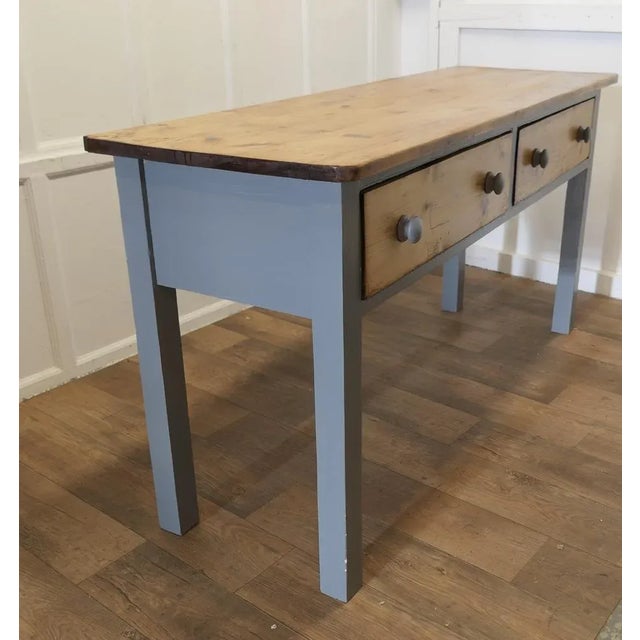 Victorian Pine Kitchen Worktable For Sale - Image 3 of 7