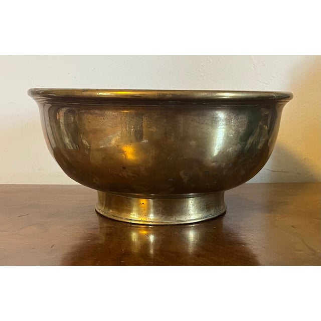 Antique 18th Century Dutch Brass Footed Fruit Bowl For Sale - Image 4 of 14