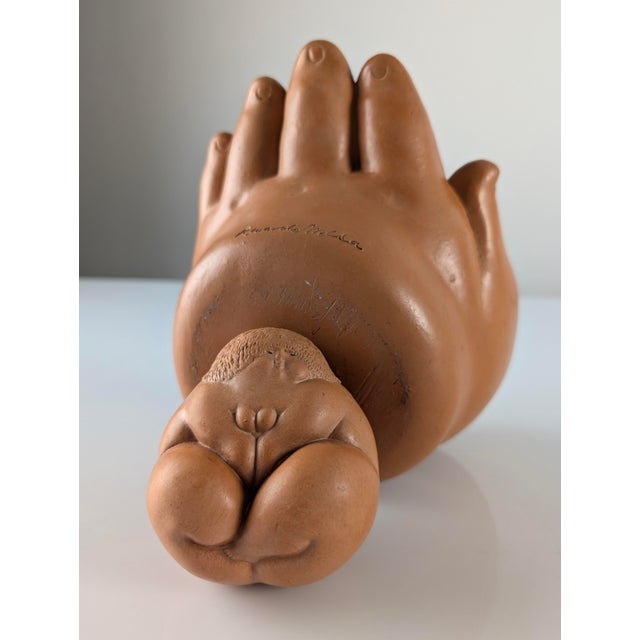Ricardo Mesa, Nude Happy Chubby Girl on Hand, 1980s, Terracotta For Sale - Image 3 of 16