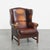 English Dark Sheepskin Wing Chair For Sale - Image 16 of 16