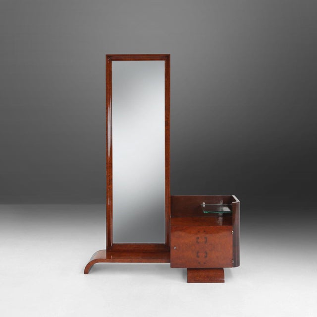 Art Deco Dressing Mirror in Walnut Veneer by De Coene, 1930s For Sale - Image 15 of 15