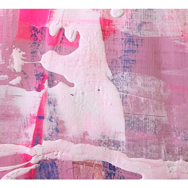 2020s Chromatic Passage. V Framed Abstract Shades of Pink and White Painting For Sale - Image 5 of 5