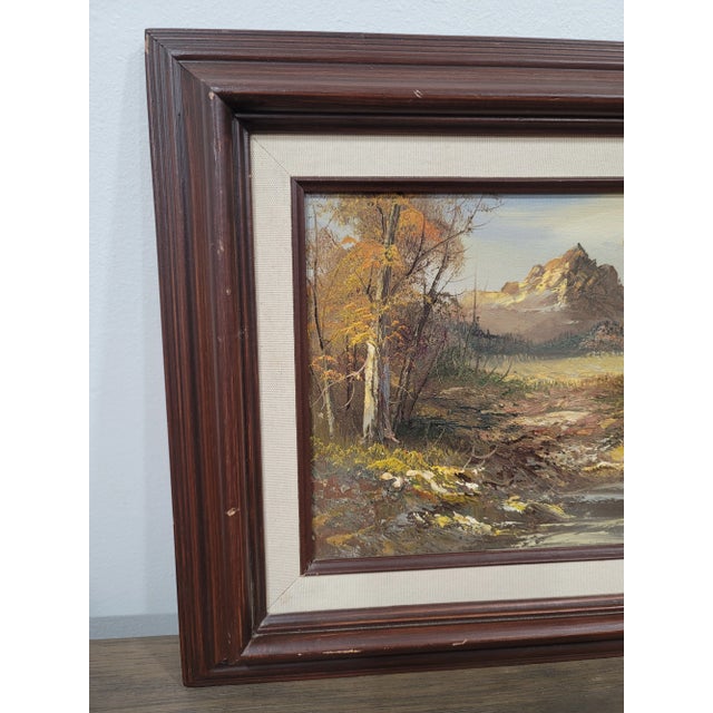 Mid 20th Century Mountain Landscape Oil Painting For Sale In Chicago - Image 6 of 8