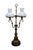 Victorian Vintage Brass 3 Light Apothecary Pharmacy Student Hurricane Lamp 28" For Sale - Image 3 of 14