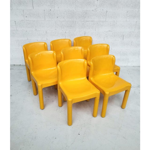 Plastic Model 4875 Chairs by Carlo Bartoli for Kartell, 1970s, Set of 8 For Sale - Image 7 of 15