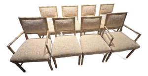 Set of 8 Vintage Faux Bamboo Dining Chairs- Hollywood Regency-Palm Beach