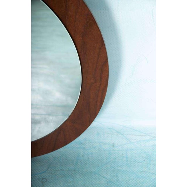 Vintage Wall Mirror in Walnut For Sale - Image 5 of 9