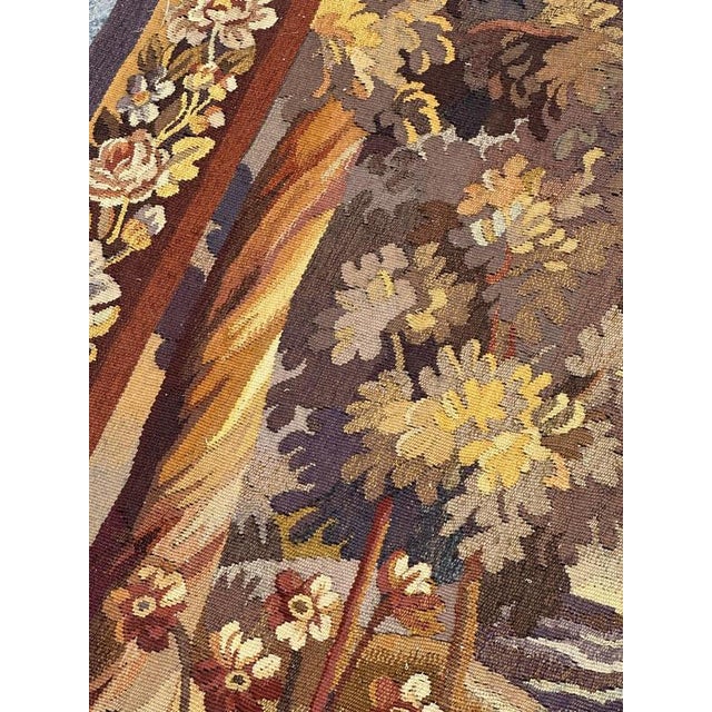 Textile Antique French Aubusson Tapestry, 1890s For Sale - Image 7 of 18
