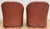 Animal Skin Vintage MCM Barrel Chairs in Blush Leather, a Pair For Sale - Image 7 of 11