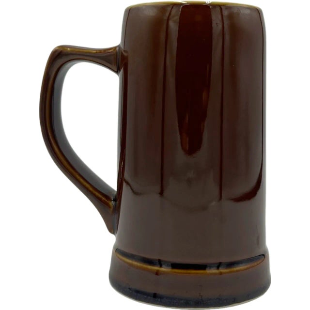 Vintage Peter Luger Steakhouse Nyc Restaurant Brown Ceramic Stein Mug For Sale - Image 4 of 13