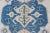 Tan Large Vintage Turkish Rug With Stylized Geometric Design in Blue, Ivory, Tan For Sale - Image 8 of 12