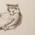 Modern Estella Den Boer, Cat, 1970s, Charcoal Drawing For Sale - Image 3 of 6