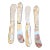 Mid-Century Mother of Pearl Paneled Pate Spreaders, -A Set of 4 For Sale