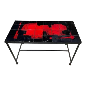 Ceramic Coffee Table From Vallauris 1950s Mid Century