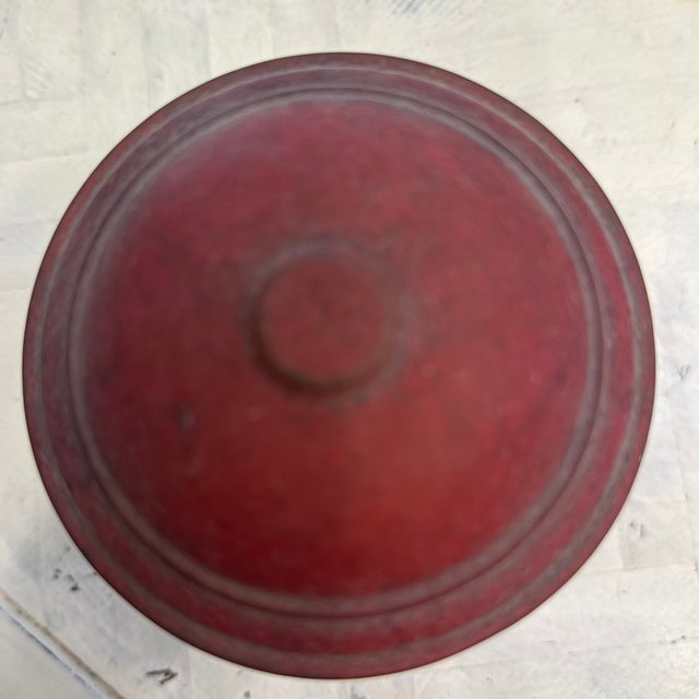 1930s Vintage Burnett Ltd. Red Tinplate Post Box Money Bank For Sale - Image 5 of 6