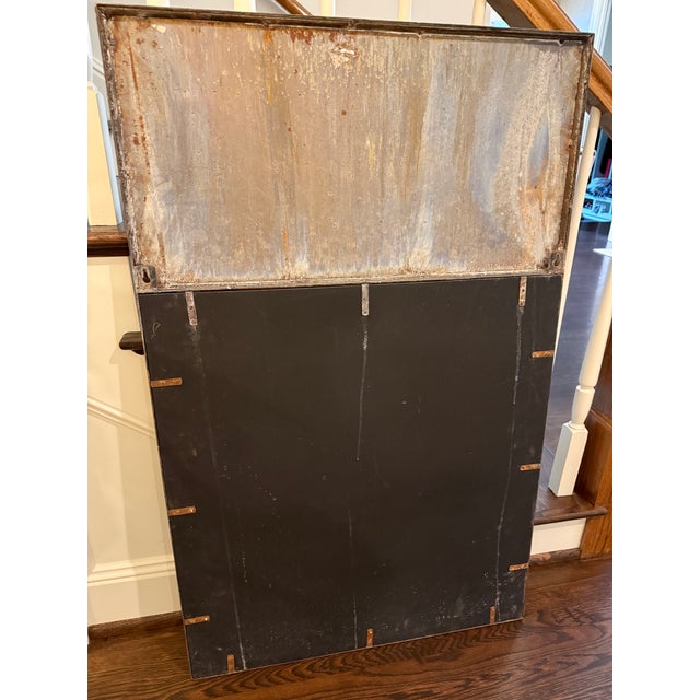 Rustic Tin Trumeau-Style Mirror For Sale - Image 3 of 6