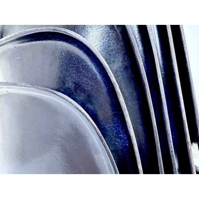 Early DSS Fiberglass Outdoor and Indoor Version Stacking Side Chairs by Charles & Ray Eames for Herman Miller, 1950s, Set of 6 For Sale - Image 17 of 18