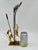 Mid-Century Modern Brutalist Brass Cattails Sculpture in the manner of Curtis Jere. This heavy brass cattails sculpture...