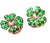 Emerald and Diamond 3.30 Carat 18 Karat Gold Floral 0.85 Inch Clip on Earrings - 2 Pieces For Sale - Image 13 of 13