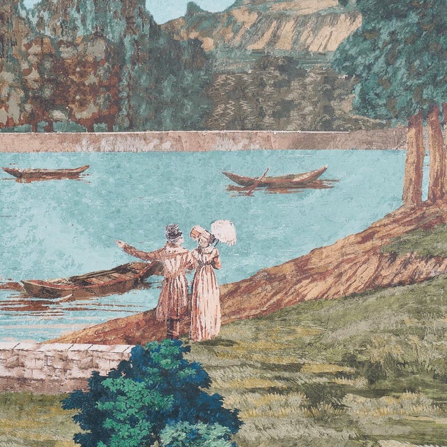 Schumacher Schumacher X Carl D'Aquino Promenade 4 Panel Set In Document For Sale - Image 4 of 6