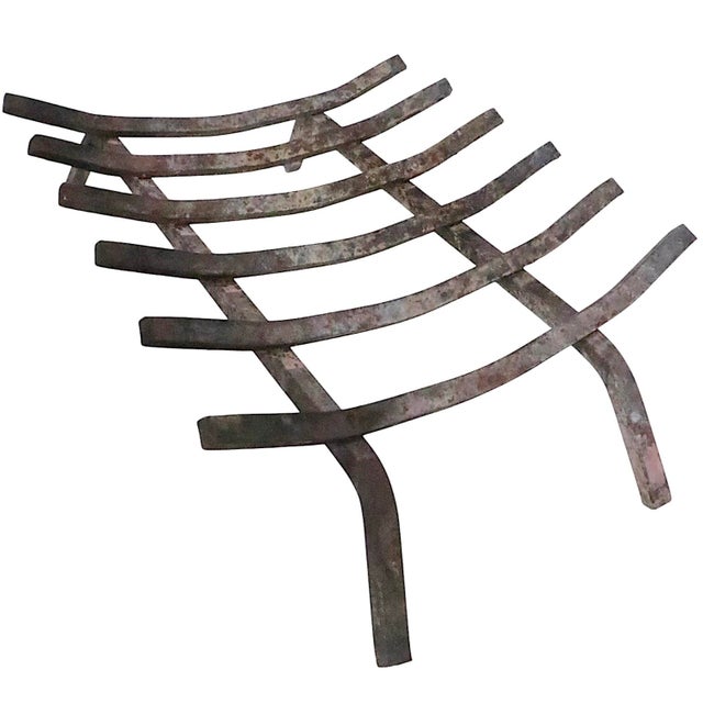 Mid 20th Century Mid 20th Century Fireplace Insert Grate With Six Brackets For Sale - Image 5 of 8