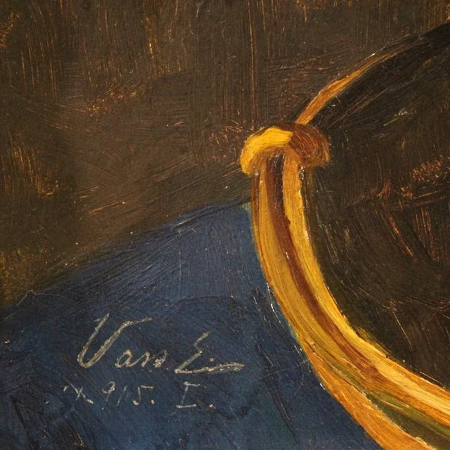 Vass E., Portrait of a Soldier, 1915, Oil on Cardboard For Sale - Image 10 of 16