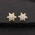 14k Yellow Gold Studs Natural Pave Diamond Earrings, A Pair For Sale - Image 9 of 12
