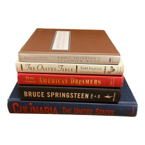Culinary & Americana Coffee Table Book Vignette — Culinaria, Springsteen & Food Icons (5 Books)