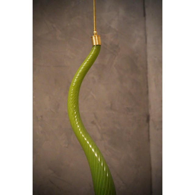 Green Murano Glass and Brass Pendant, 1960 For Sale - Image 11 of 12