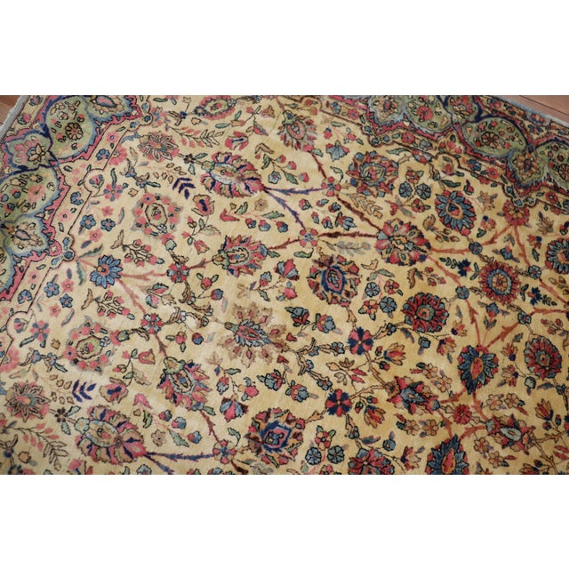 Late 20th Century Glamorous Royal Persian Kerman Floral Rug For Sale In New York - Image 6 of 6