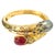 Bochic "Orient" South Sea Pear, Ruby & Sapphire Bangle Set In 18K Gold & Silver For Sale - Image 15 of 18