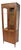 Mid Century Tall Walnut Curio Display Cabinet in the Style of Danish Modern For Sale