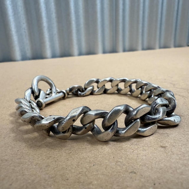 AMBIANIC presents Chunky Cuban Link Sterling Silver Bracelet Stamped Mexico 925 9 Long x .38 w x .13 thick Original...