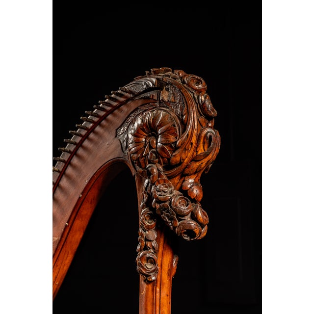 c. 1770s-1790s; Cousineau Workshop - Paris, France Rare late 18th-century French harp bearing the stamp "Cousineau A...