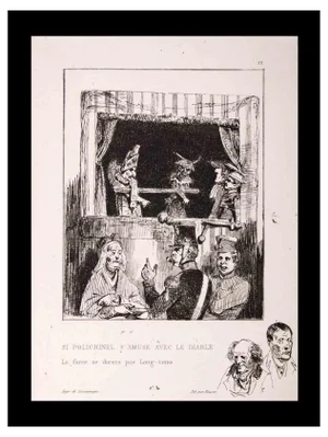 Nicolas Toussaint Charlet, Si Polichinel, Original Lithograph, Early 19th-Century