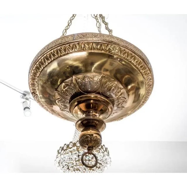 Metal 1920s Chandelier English Gothic Revival For Sale - Image 7 of 13