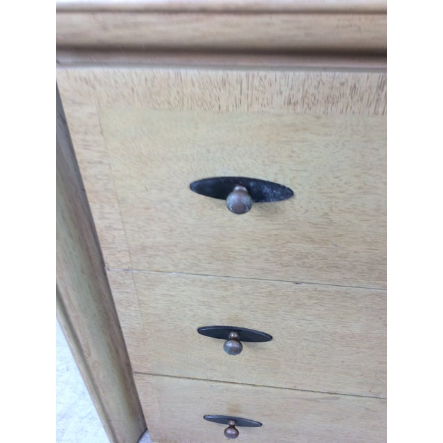 Mid Century Modern Highboy Dresser With Limed Walnut Finish For Sale - Image 11 of 18