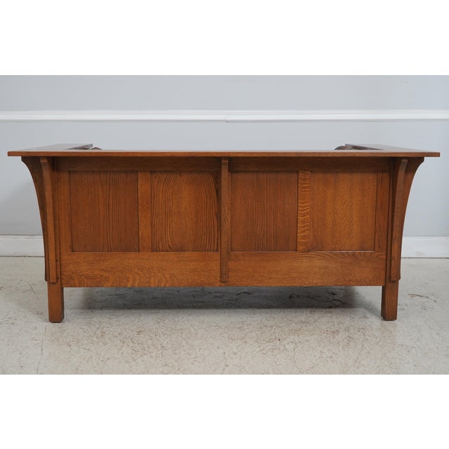 Stickley Mission Oak Arts & Crafts Loveseat For Sale In Philadelphia - Image 6 of 18