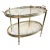 1980s Oval Brass 2 Tier Tea Table For Sale