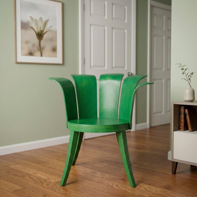 Postmodern Vintage 1980s Sculptural Bentwood “Flower” Chair – Attributed to Miro Harold / King Harold For Sale - Image 3 of 11