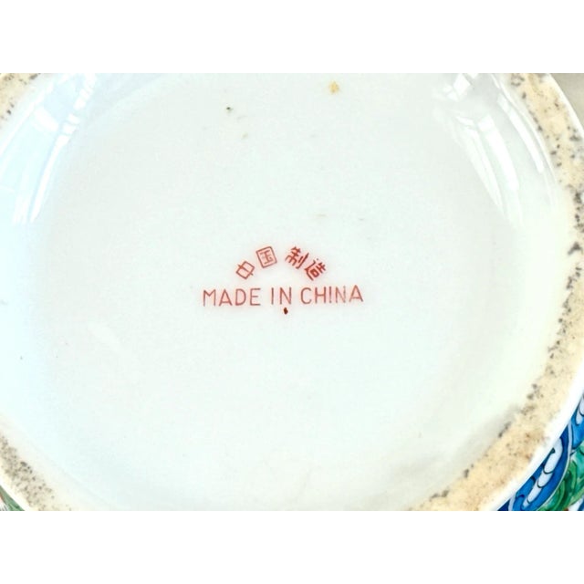 Vintage Hand Painted Chinese Porcelain Dragon Vase For Sale - Image 11 of 13