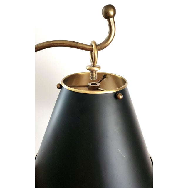 1970s French Bouillotte Style Brass Desk or Table Lamp With Painted Brass Shade For Sale - Image 13 of 13