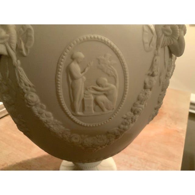 Greek Themed Vase With Rams Heads, Swags, Bows For Sale In Chicago - Image 6 of 12