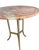 Vintage Pink Marble and Brass Tripod Side Table in the Style of Cedric Hartman Mid Century Modern Gueridon For Sale In Palm Springs - Image 6 of 11
