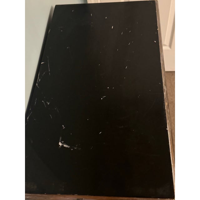 Hollywood Regency Hollywood Regency Neoclassical Black & Gilt Accent Cabinet / Nightstand For Sale - Image 3 of 4